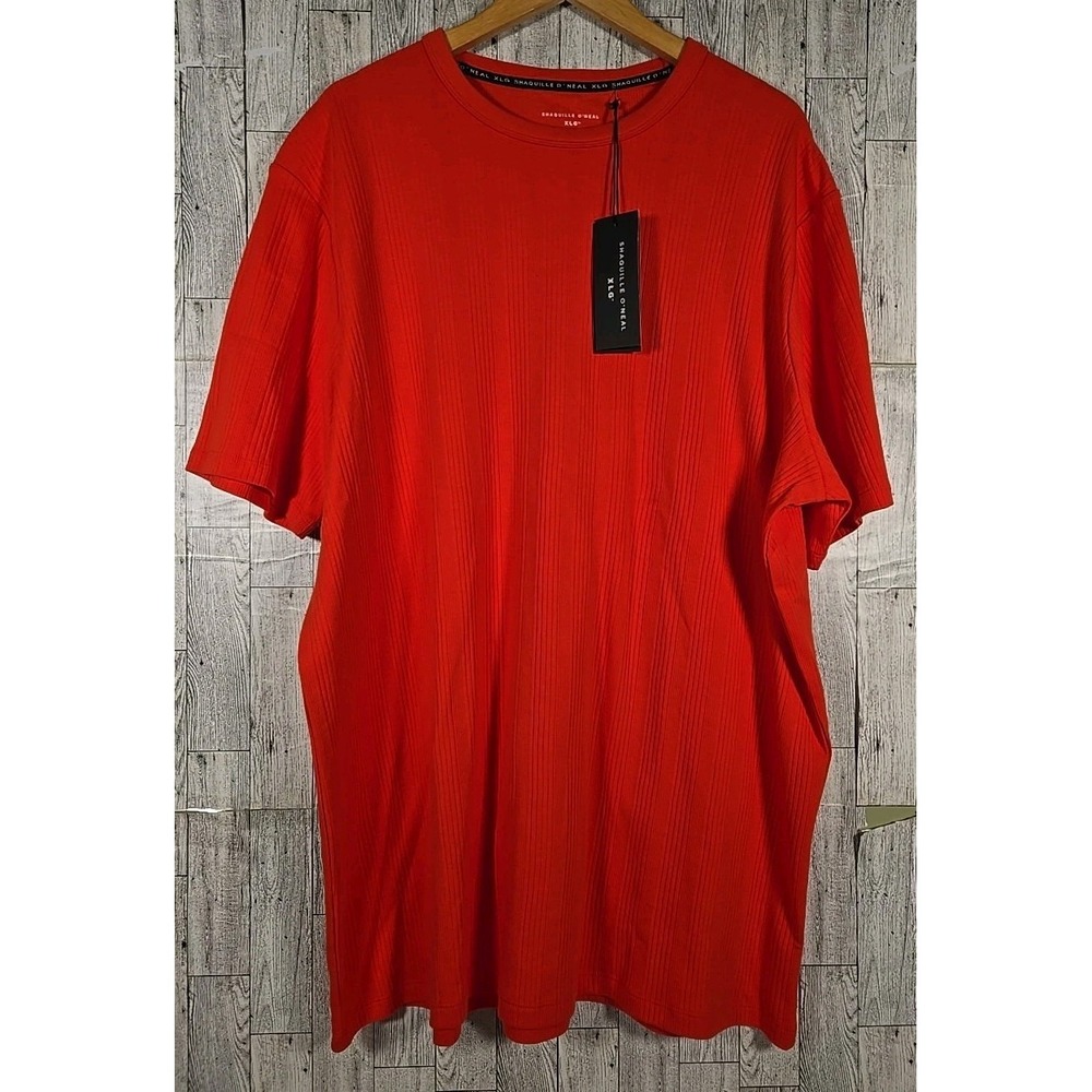 Shaquille O'Neal T-Shirt 2XL Ribbed Mens Crew Neck Short Sleeve Orange NEW